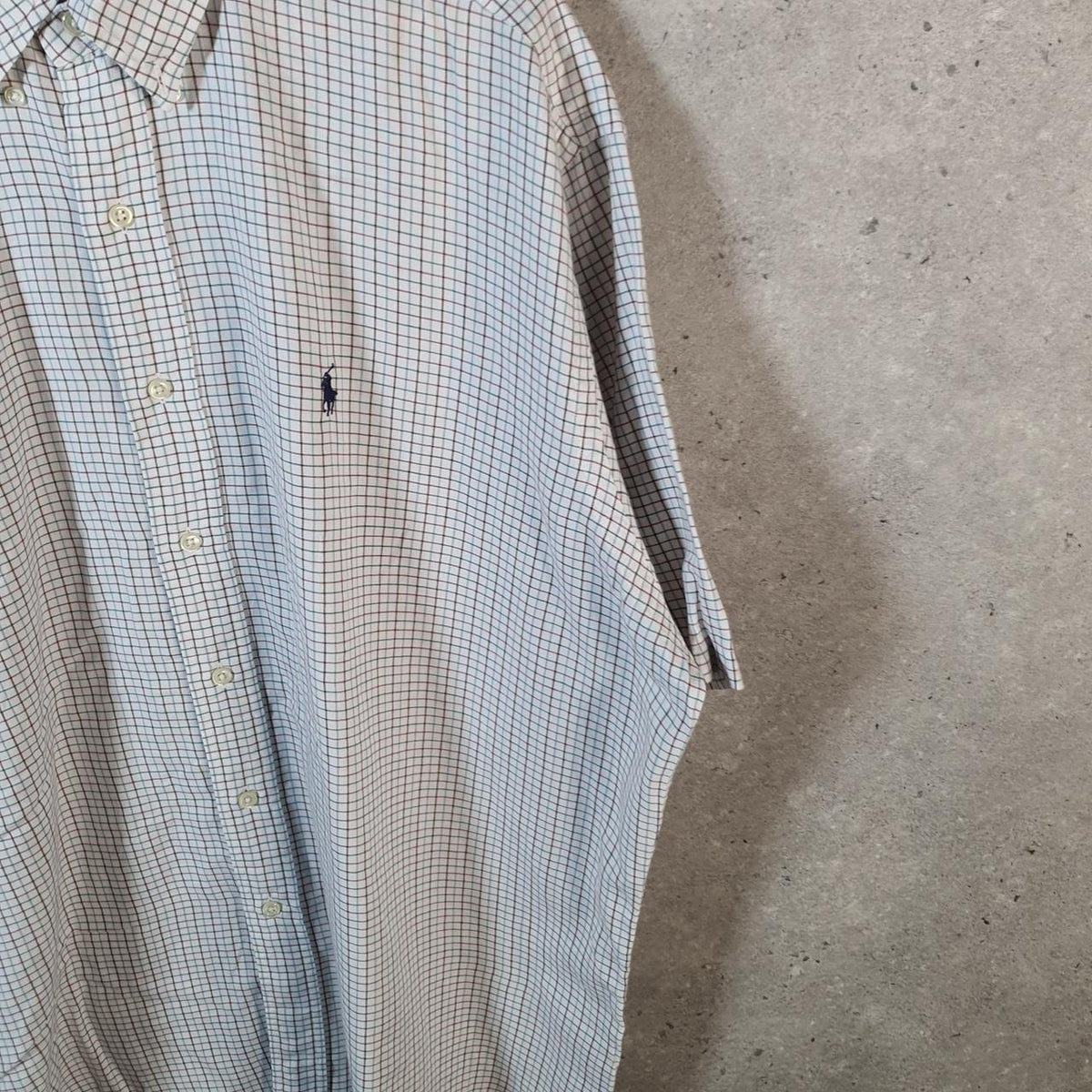 Vintage Ralph Lauren Button Down Shirt Men’s XL Checkered Blake Cotton Pony