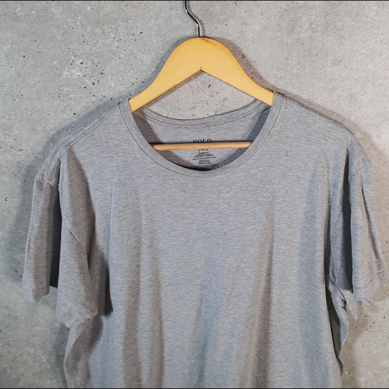 Vintage Ralph Lauren Polo Sport T Shirt Men’s Large Grey Classic Fit Embroidered Pony C8685