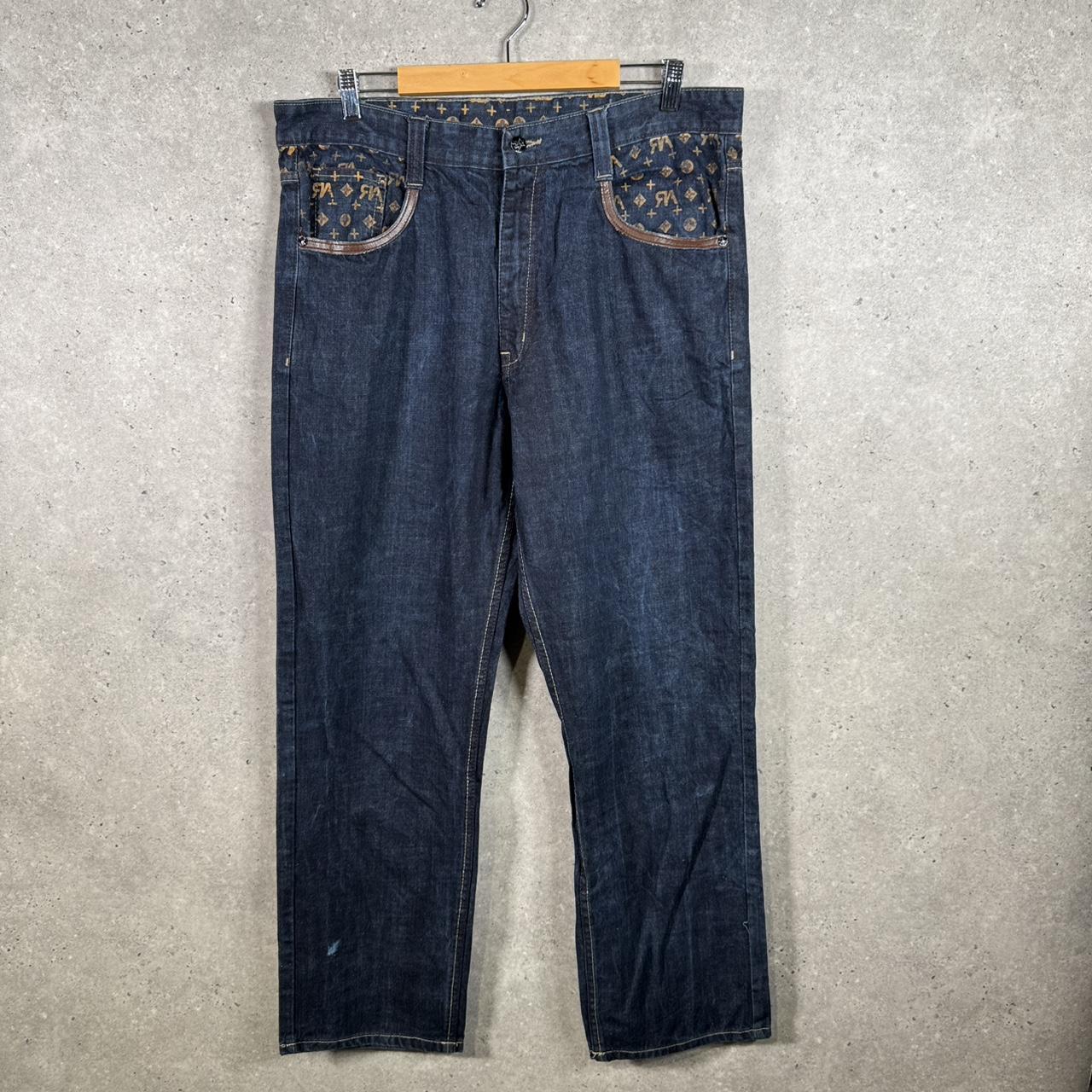 Vintage Red Ape Baggy Y2K Hip Hop Jeans Mens W38 Blue Denim USA