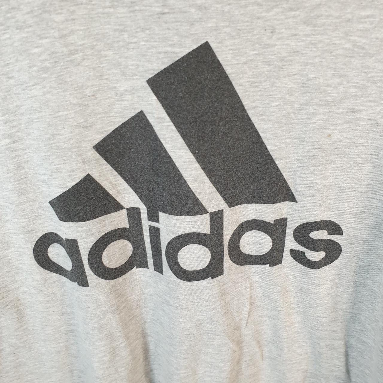 Vintage Adidas Golf T Shirt Men’s Large Grey Three Stripes Logo Athletic