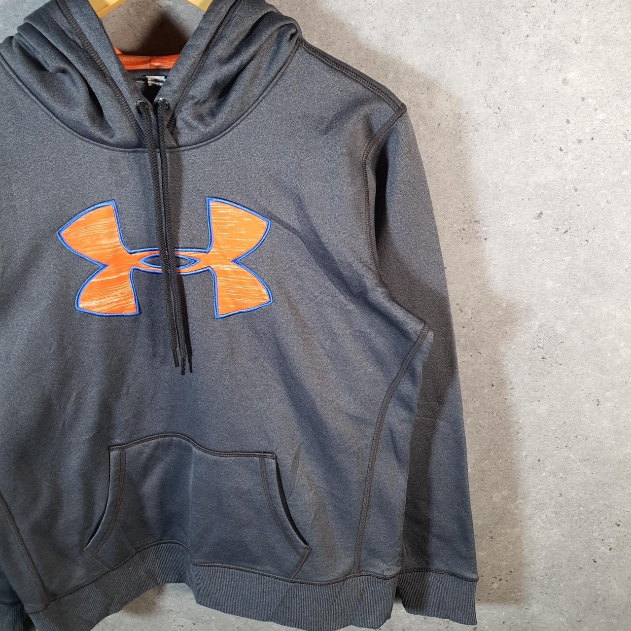 Vintage Under Armour Cold Gear Windbreaker Track Jacket Womens Large Grey USA Pullover