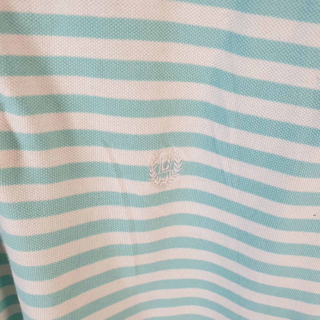 Vintage Chaps Ralph Lauren USA Shirt Men’s XL Blue Striped Blue Cotton Custom Fit