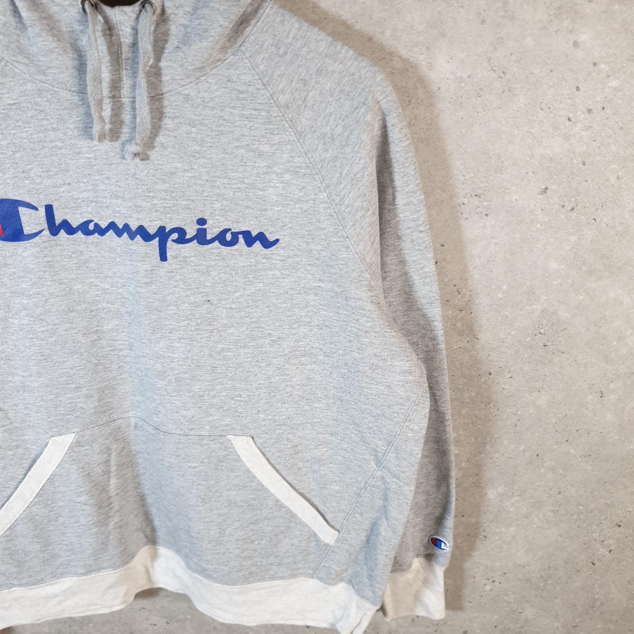 Vintage Champion Hoodie Womens Large Grey Pro Sport Spellout Pullover