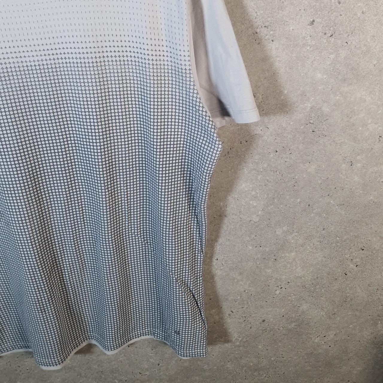 Vintage Calvin Klein Graphic T Shirt Men’s XL Checkered Slim Fit Spellout Logo