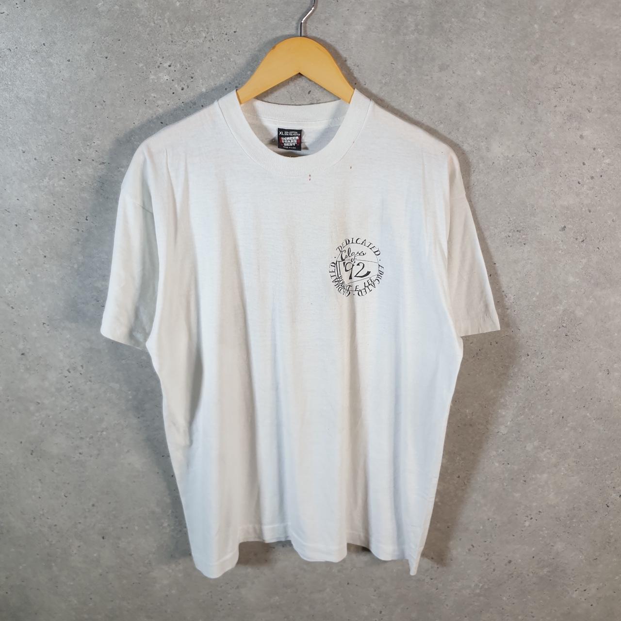 Vintage Screen Stars Class of 1992 Robert E Lee USA Single Stitch T Shirt Men’s XL White