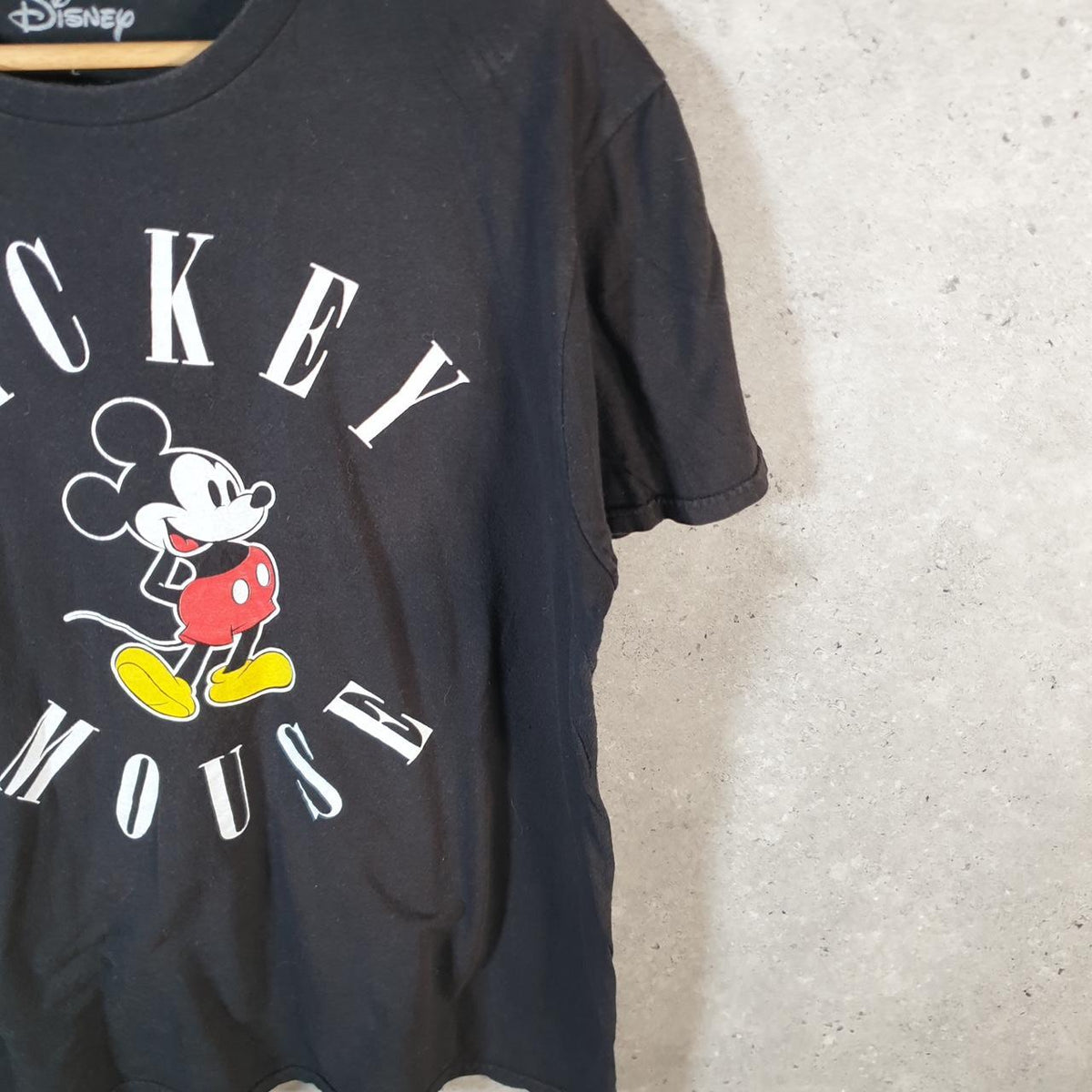 Vintage Disney Land Mickey Mouse T Shirt Men’s Large Black Logo Graphic Cartoon