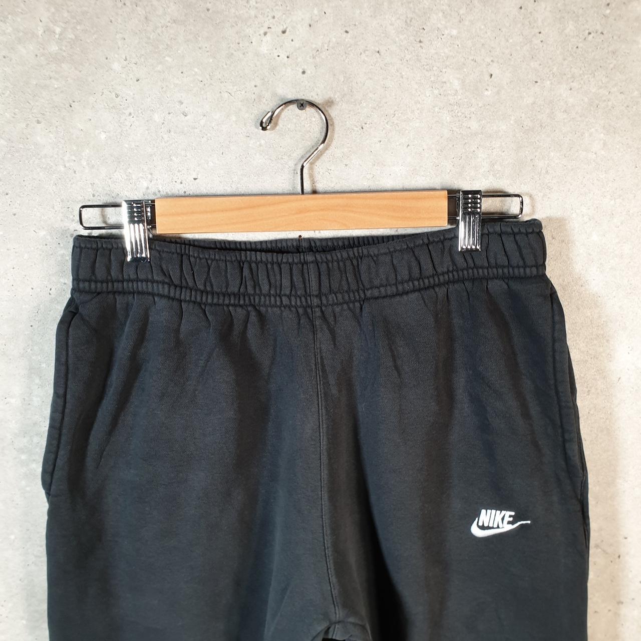 Vintage Nike Club Sweatpant Joggers Mens Medium Black Embroidered Swoosh Sports Tracksuit - Big Fish Vintage