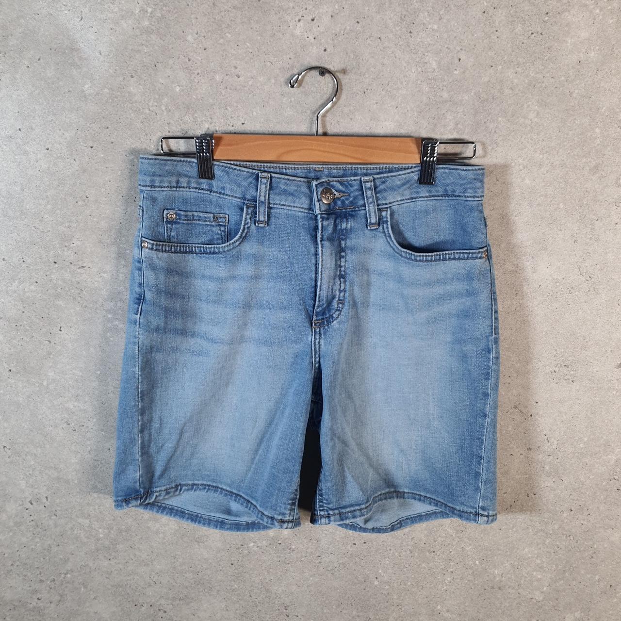 Vintage Lee Baggy Shorts Jorts Cargo Womens W30 Blue Denim Relaxed Cargo