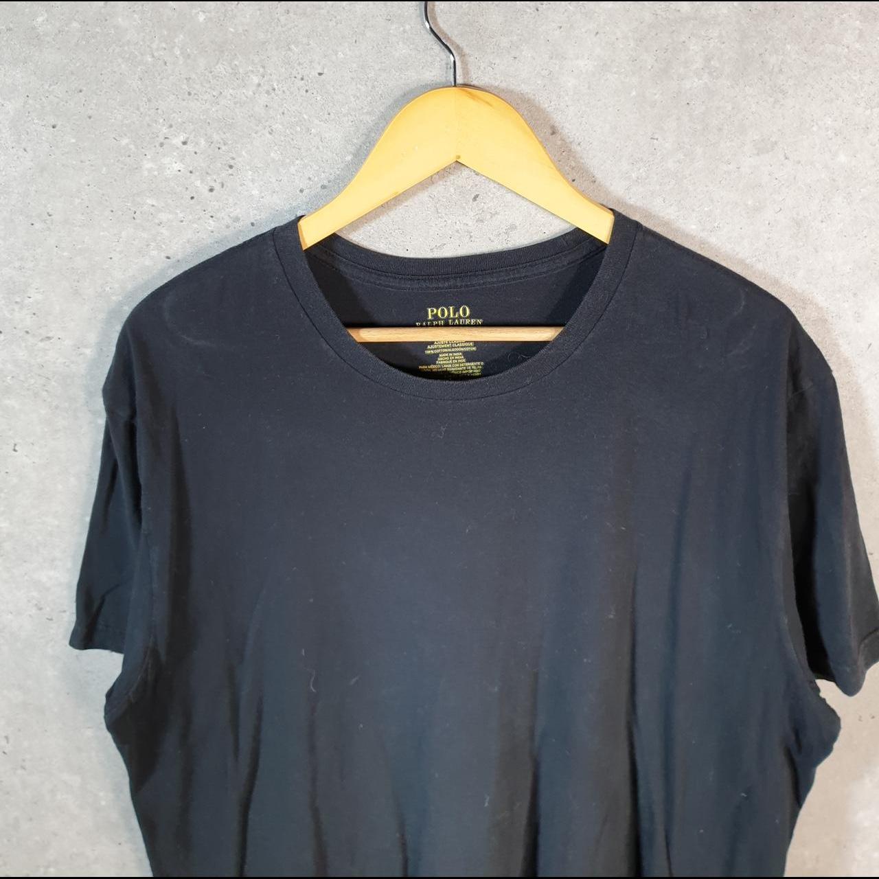 Vintage Ralph Lauren Polo T Shirt Men’s Large Black Embroidered Classic Fit Pony C8617