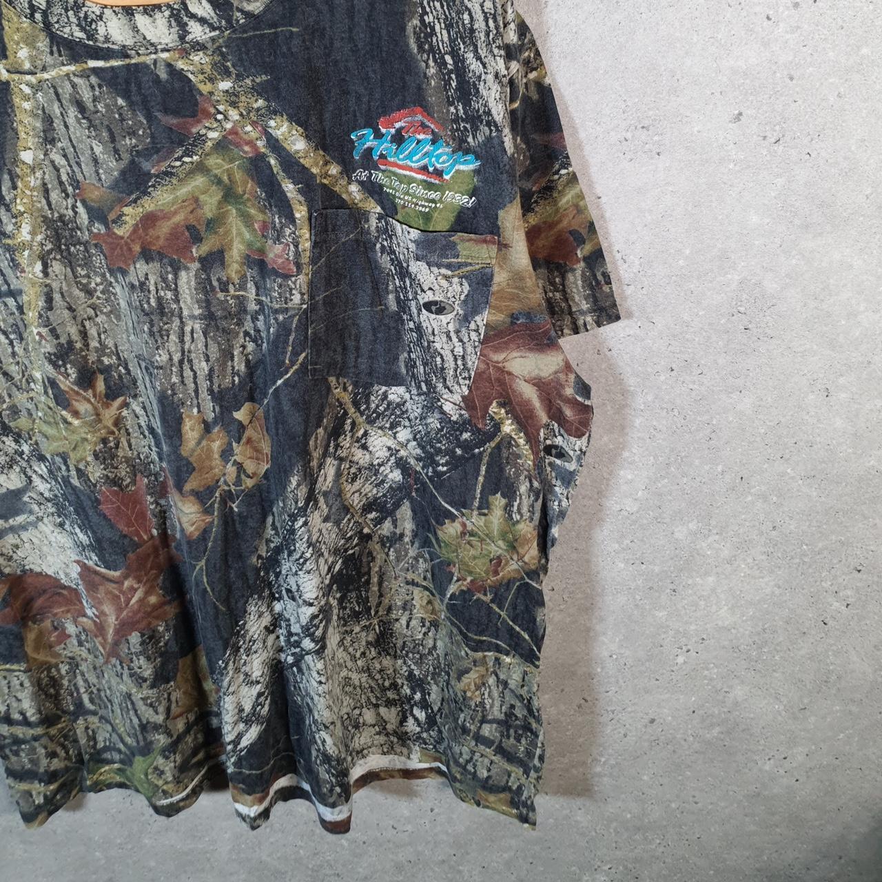 Vintage Russell Outdoors RealTree Camoflauge T Shirt Men’s XL Green Camo Short Sleeve