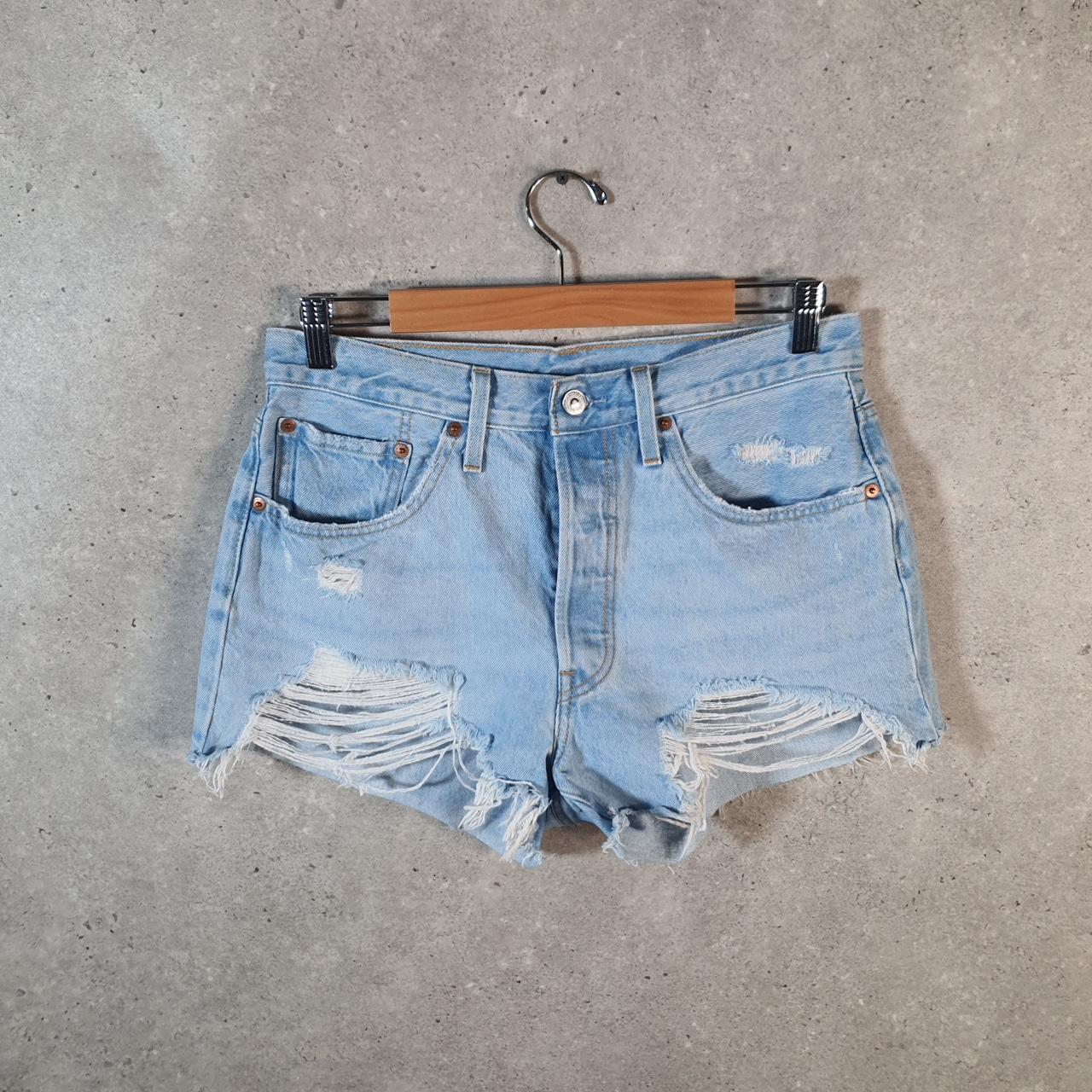Vintage Levi’s 501 Baggy Shorts Jorts Cargo Womens W30 Blue Relaxed Denim