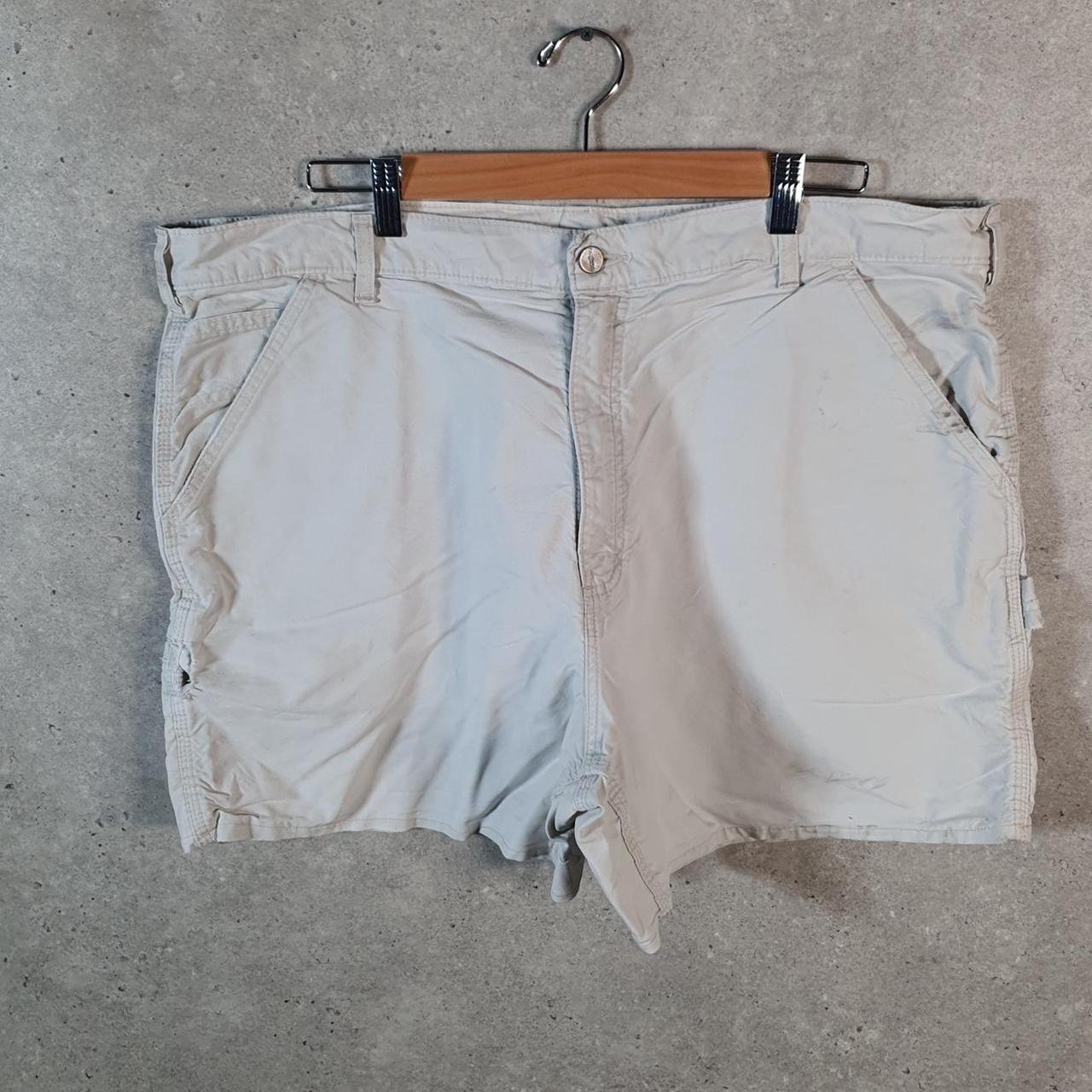 Vintage Carhartt Baggy Carpenter Shorts Jorts Cargo Men’s W40 Beige Relaxed Fit Workwear Big Fish Vintage