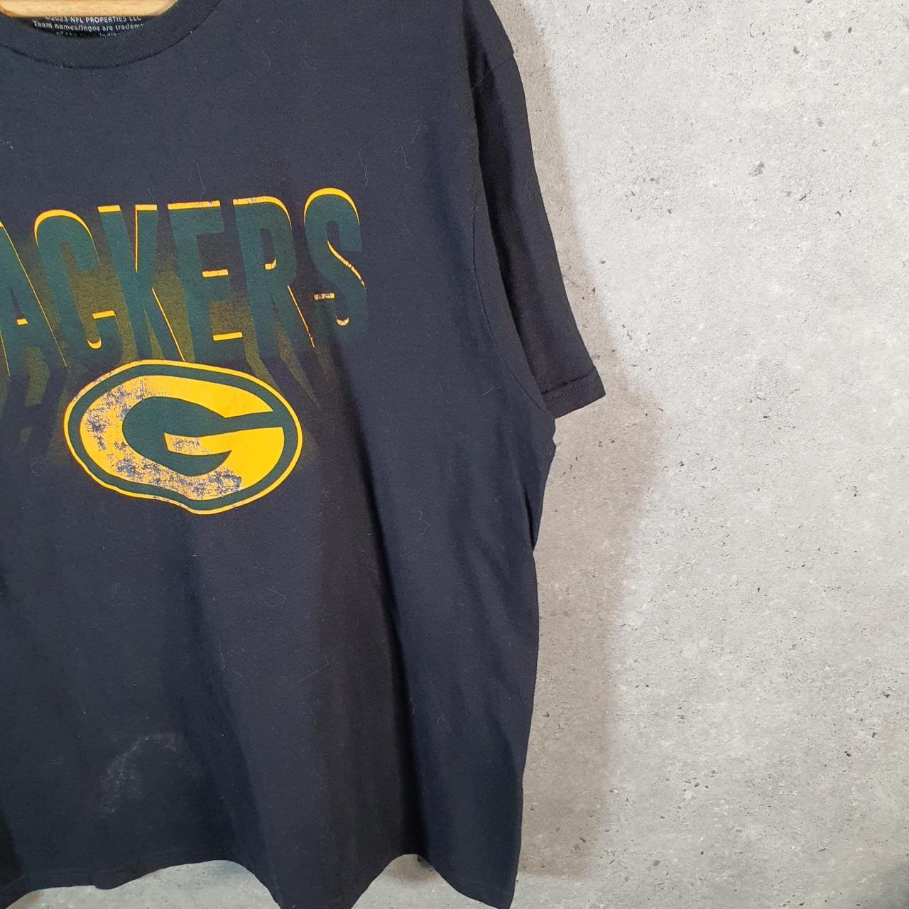 Vintage NFL Green Bay-Packers T Shirt Men’s Large Black Pro Sport USA Athletic