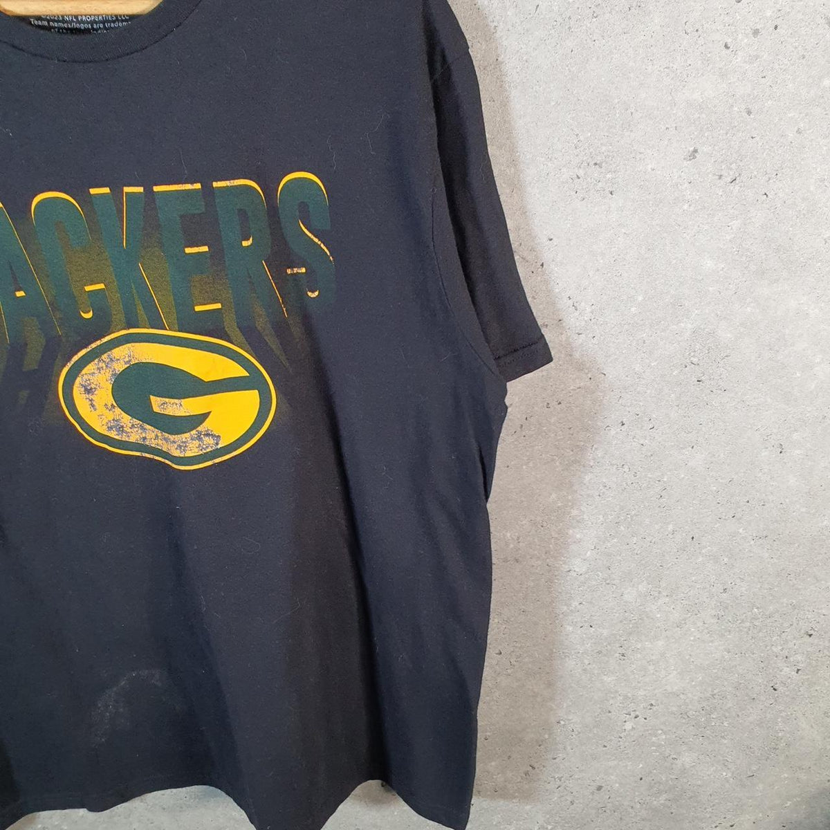 Vintage NFL Green Bay-Packers T Shirt Men’s Large Black Pro Sport USA Athletic