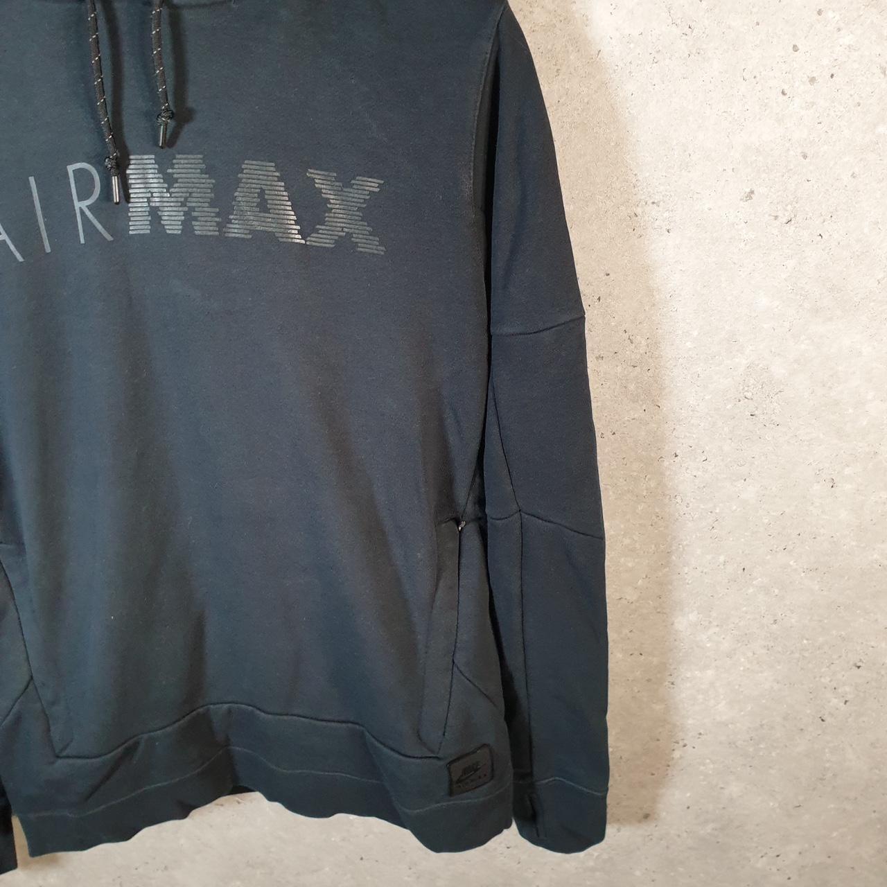 Vintage Nike Airmax Hoodie Men’s Medium Black Swoosh Y2K Pullover