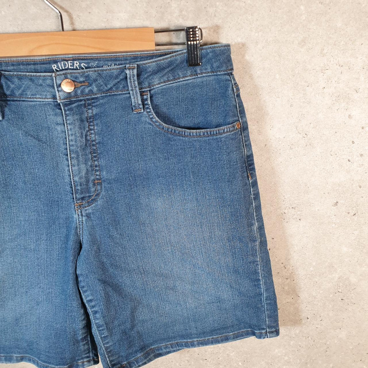 Vintage Lee Baggy Shorts Jorts Cargo Womens W34 Blue Relaxed Denim
