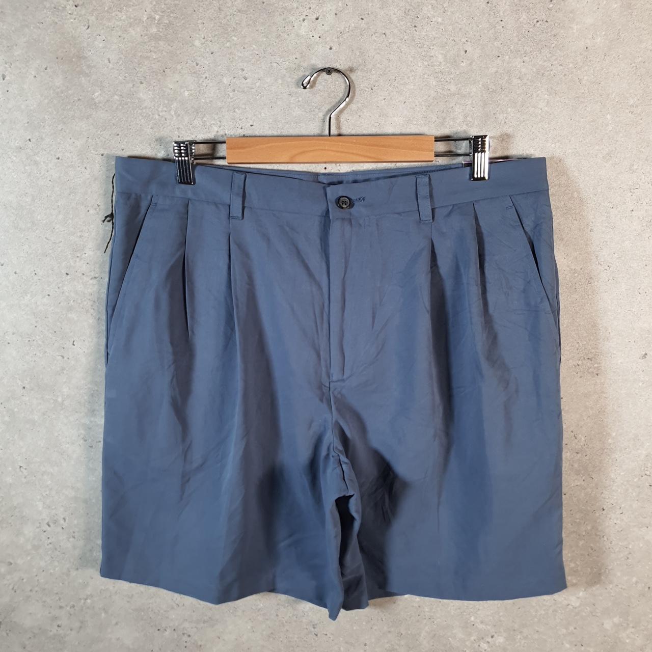 Vintage Izod Golf Chino Shorts Jorts Cargo Men’s W38 Blue Baggy Cotton A4319