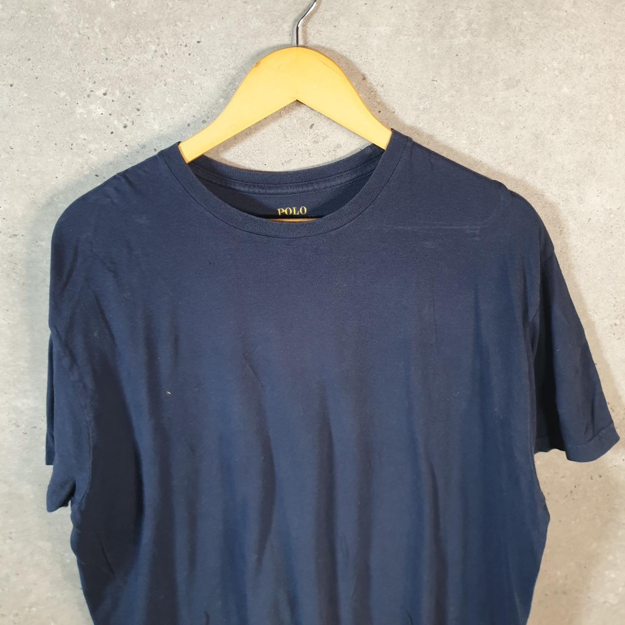 Vintage Ralph Lauren Polo T Shirt Men’s Large Navy Blue Embroidered Classic Fit Pony C9043