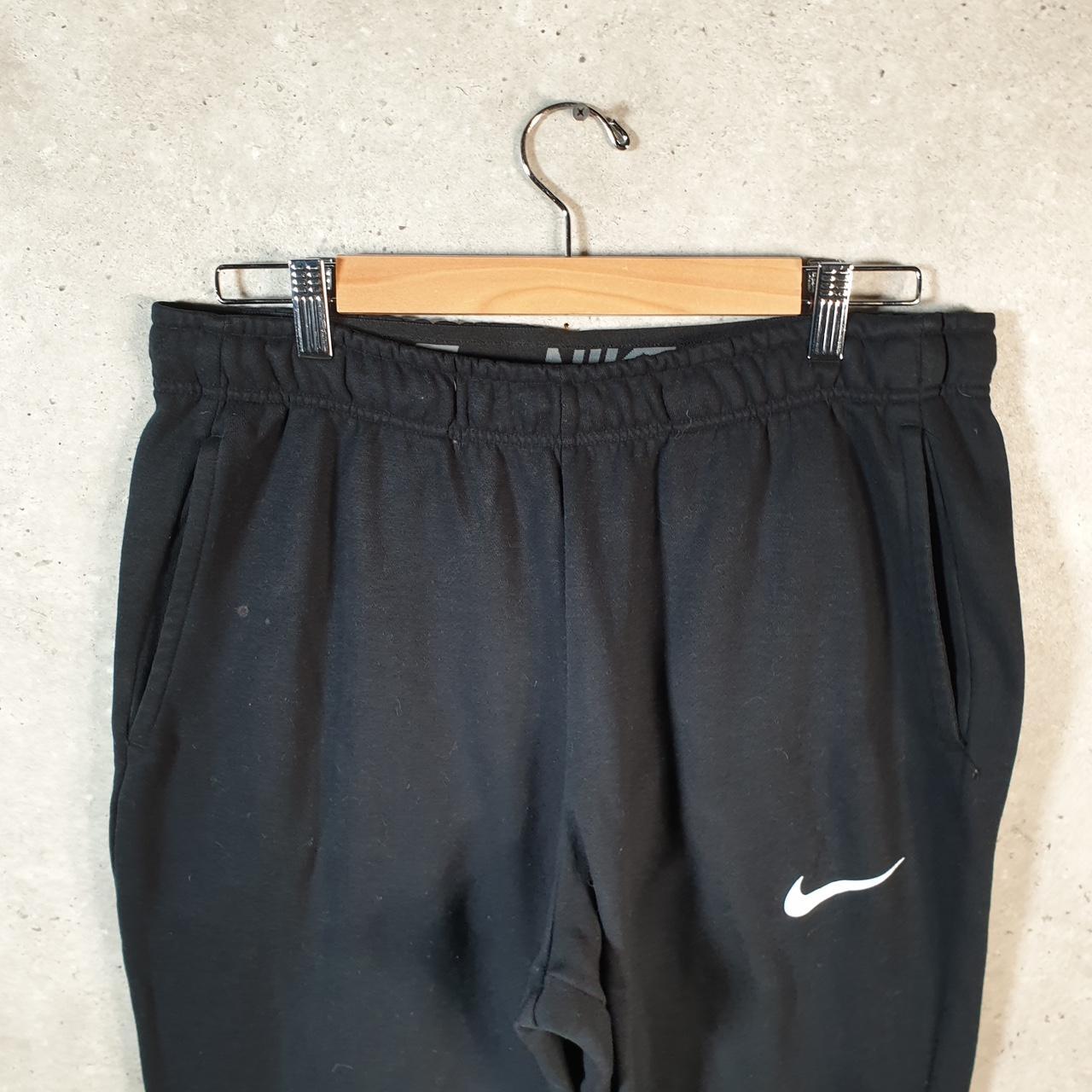 Vintage Nike Dri Fit Sweatpant Joggers Mens Large Black Swoosh Sports Tracksuit Big Fish Vintage