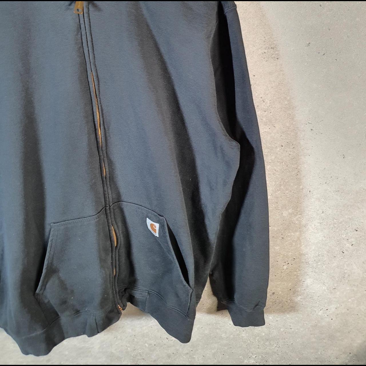 Vintage Carhartt Hoodie Mens XL Black Full Zip USA Original Fit