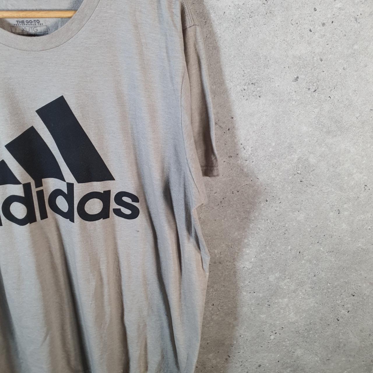 Vintage Adidas Go Tee Performance T Shirt Shirt Men’s XL Brown Three Stripes Logo Athletic
