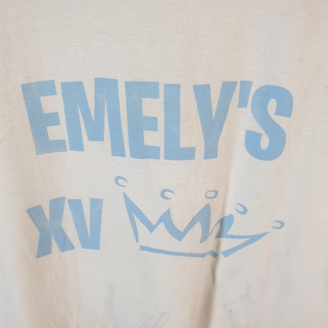 Vintage Champion Spellout T Shirt Men’s Small Slim White USA Athletic