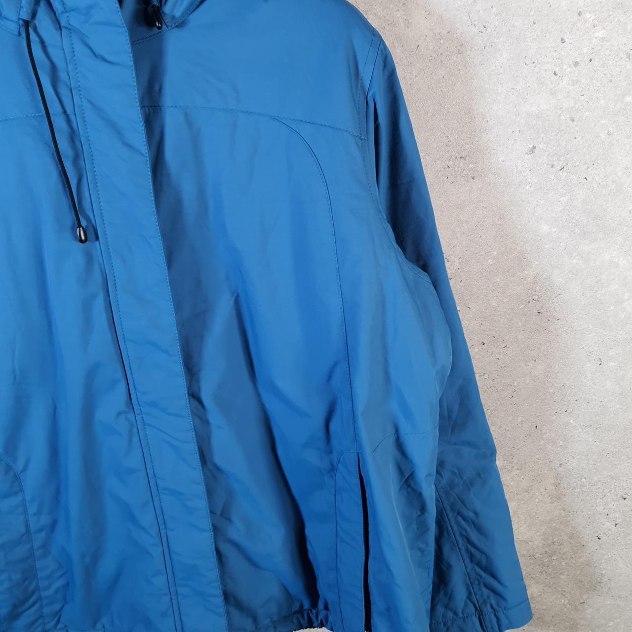 Vintage L.L. Bean Outdoors Nylon Jacket Womens XL Hooded Blue Waterproof