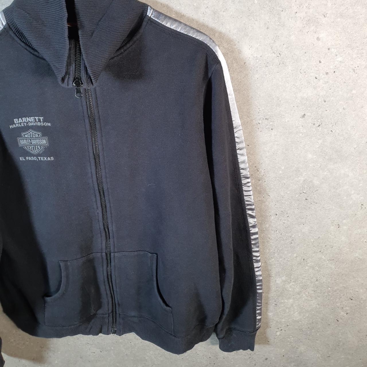 Vintage Harley Davidson El Paso Texas Sweatshirt Womens Large Black Full Zip USA