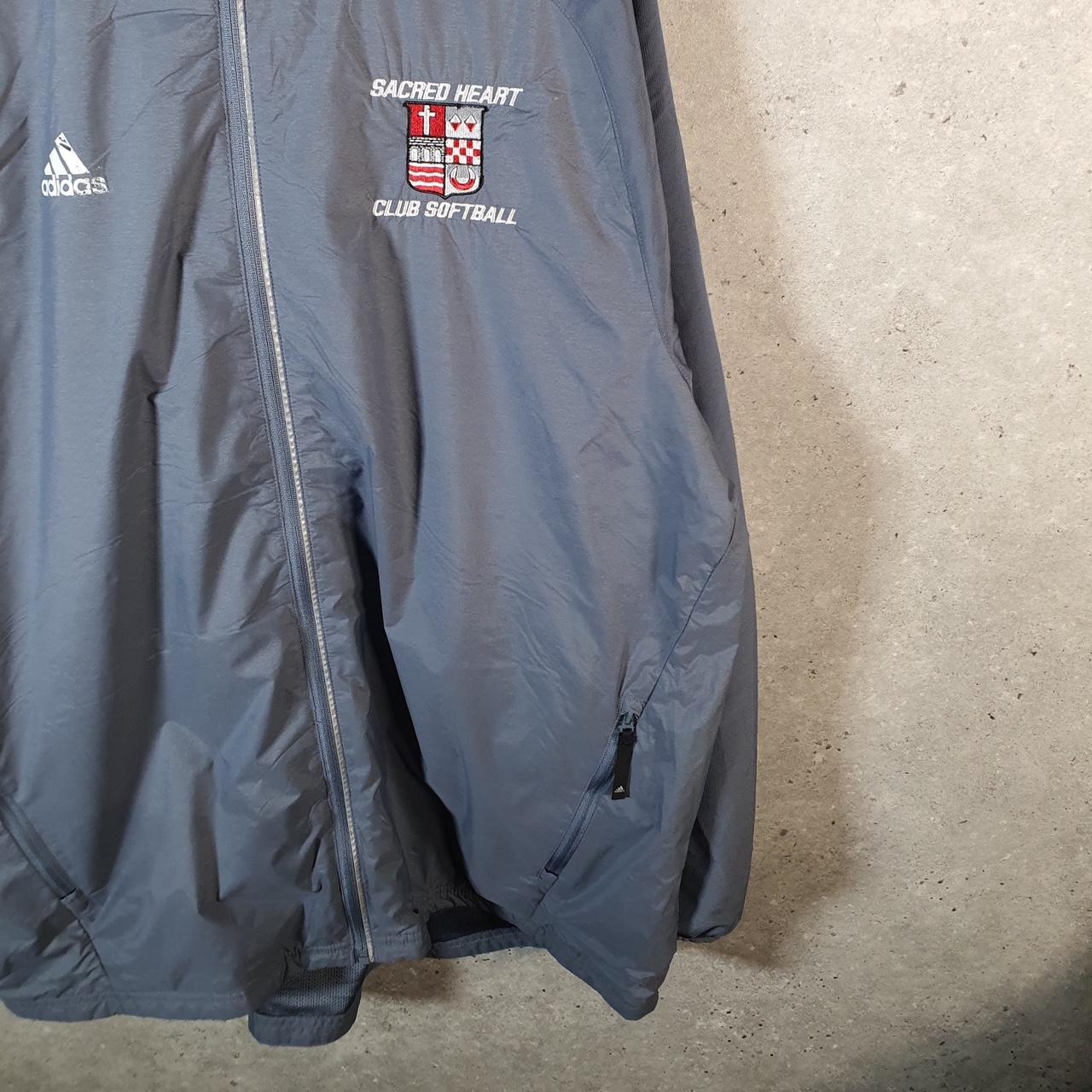 Vintage Adidas Golf Windbreaker Track Jacket Mens XL Grey USA Three Stripes Full Zip