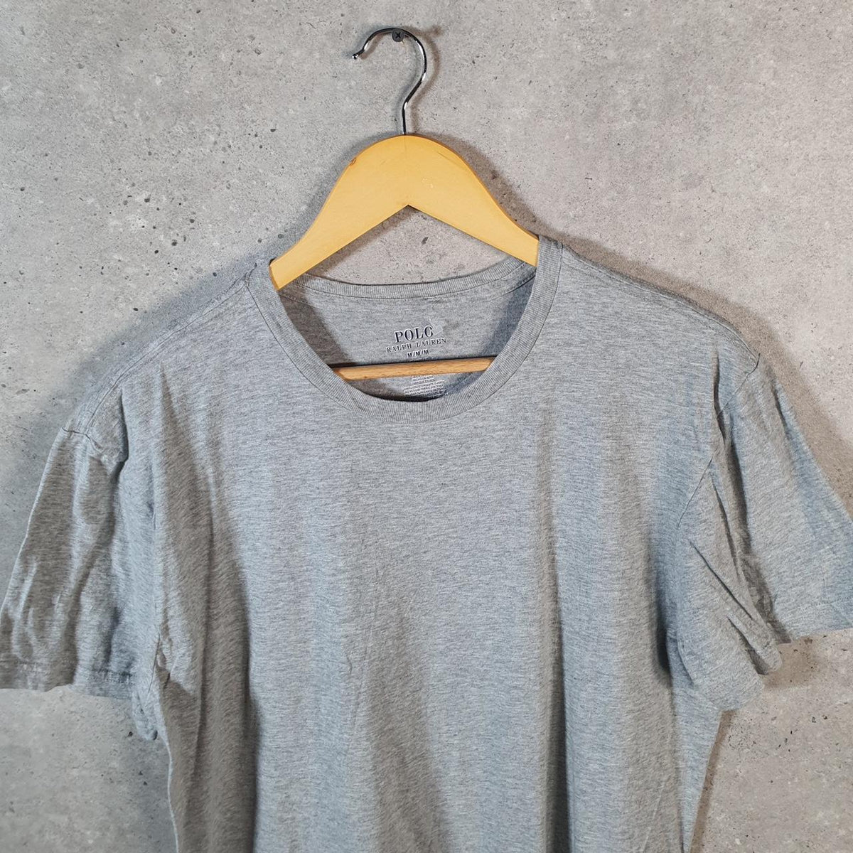 Vintage Ralph Lauren Polo T Shirt Men’s Medium Grey Classic Fit Casual C9129