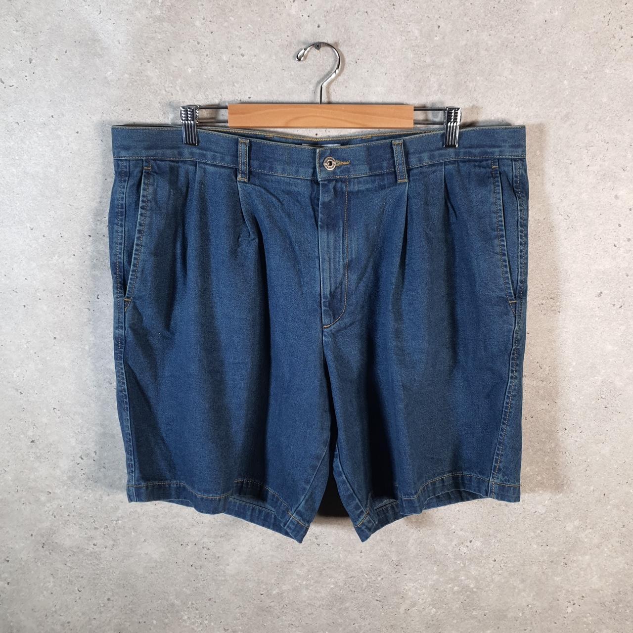 Vintage Dockers Denim Shorts Jorts Cargo Men’s W40 Blue Baggy Cotton