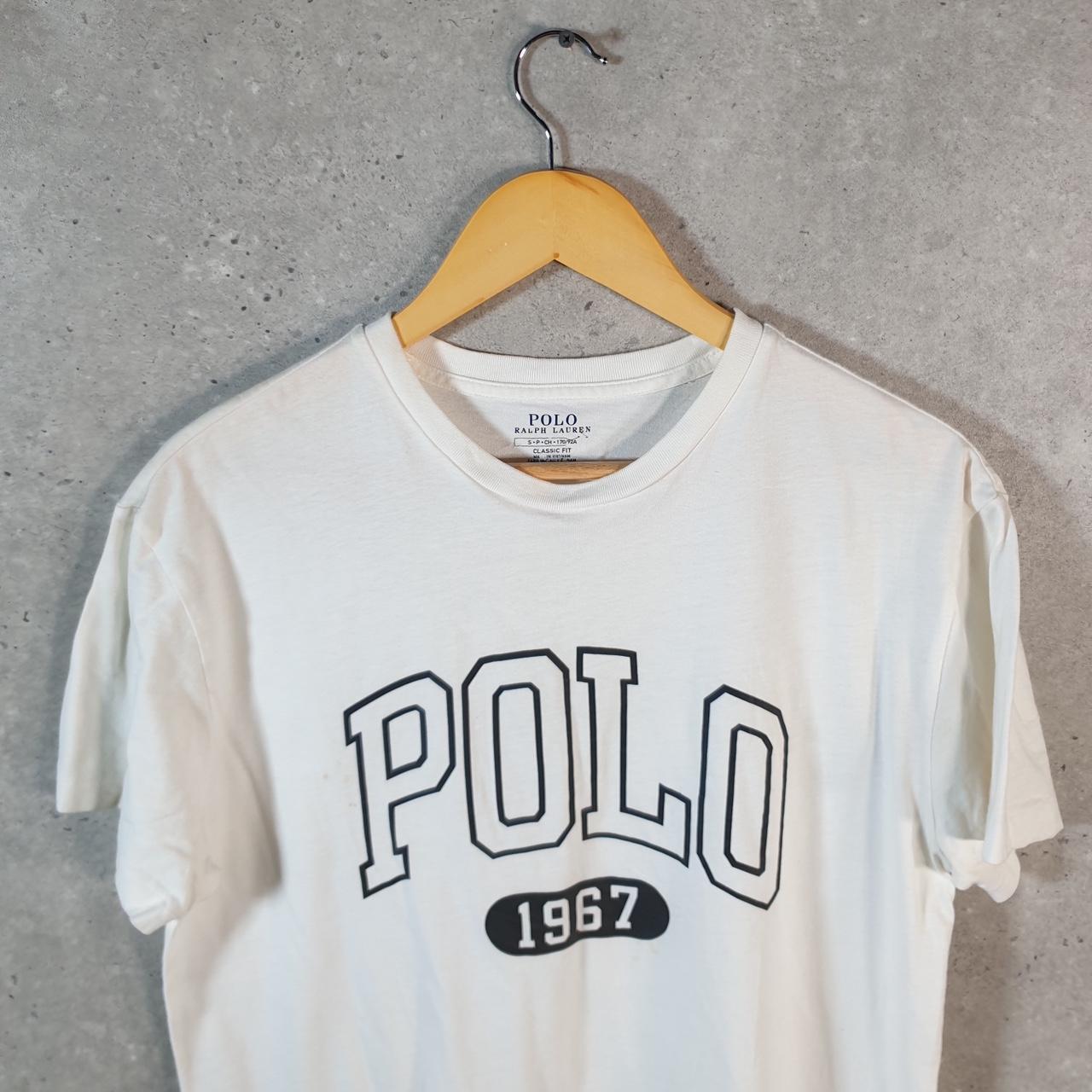 Vintage Ralph Lauren Polo Sport T Shirt Men’s Small White Classic Fit Embroidered Pony C8599