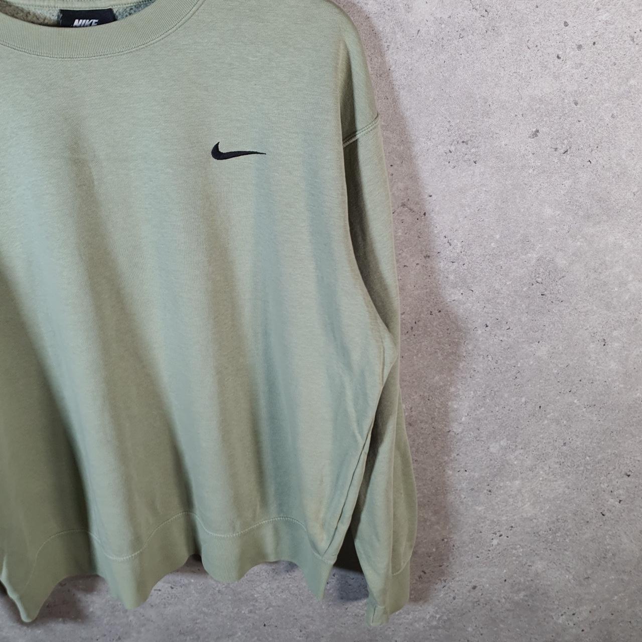 Vintage Nike Club Embroidered Sweatshirt Men’s Large Green Swoosh Y2K Pullover Logo