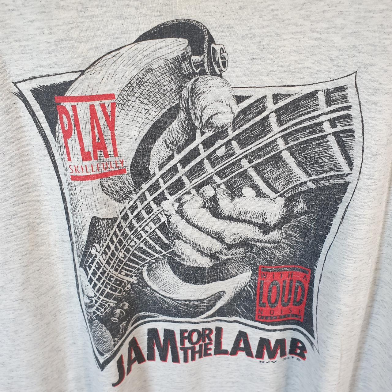 Vintage Allsport Jam For the Lamb 90s USA Single Stitch T Shirt Men’s 2XL Grey