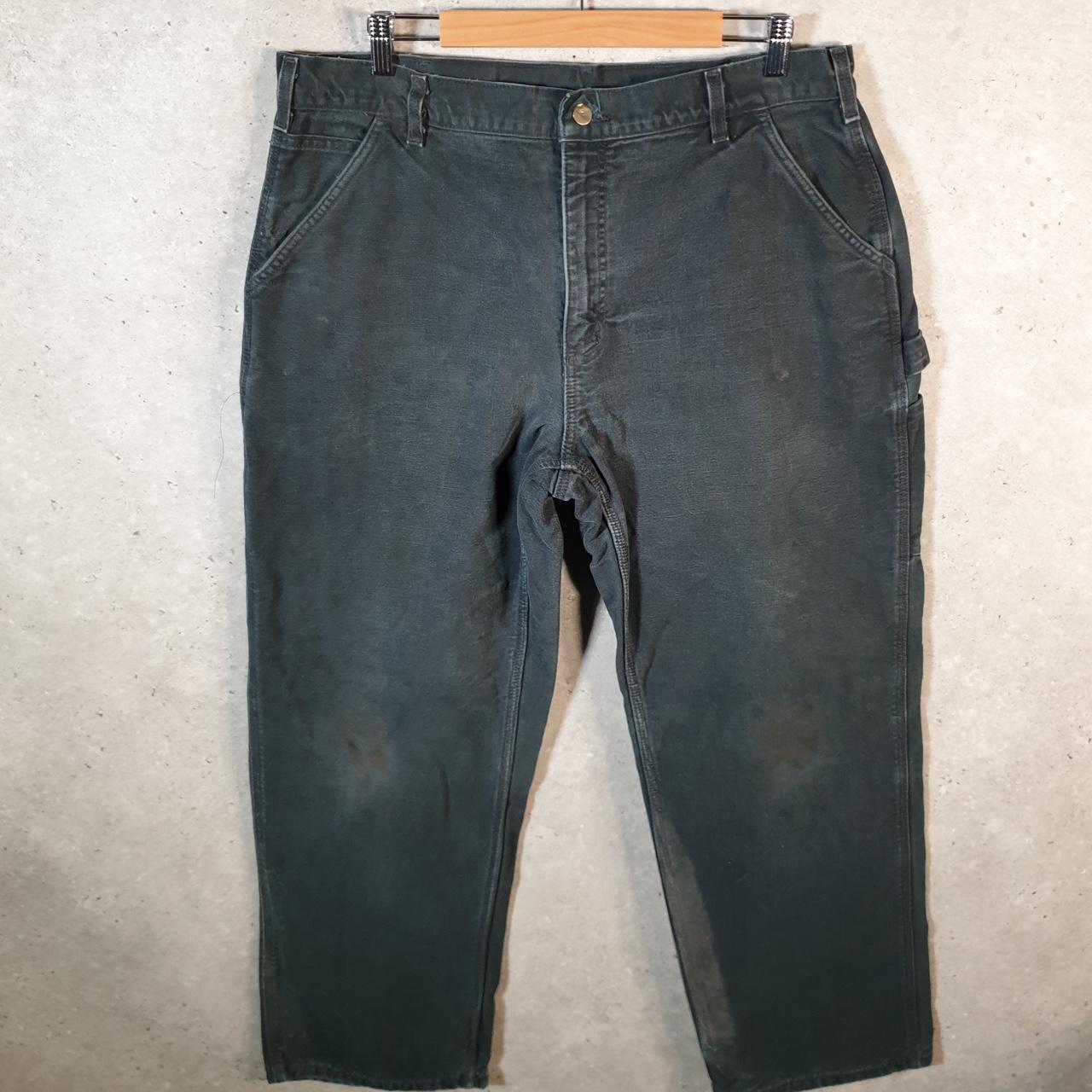 Vintage Carhartt Carpenter Trousers Mens W36 L32 Black Loose Fit Workwear USA