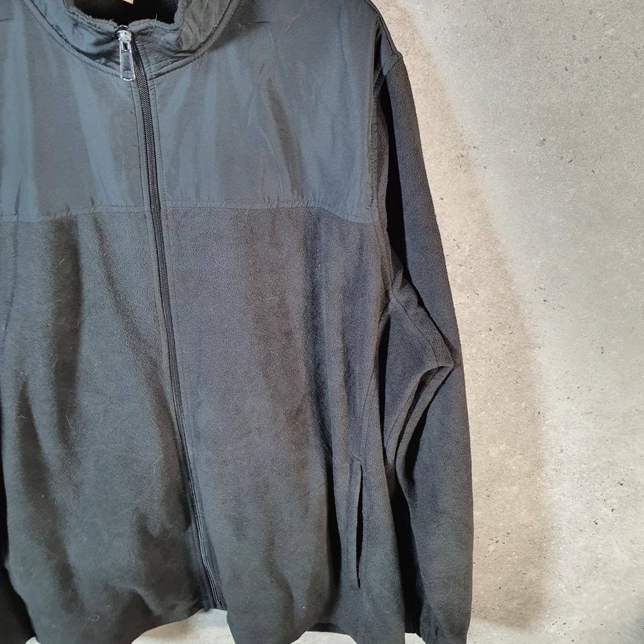 Vintage Starter Full Zip Fleece Sweatshirt Mens 2XL Black Logo Winter