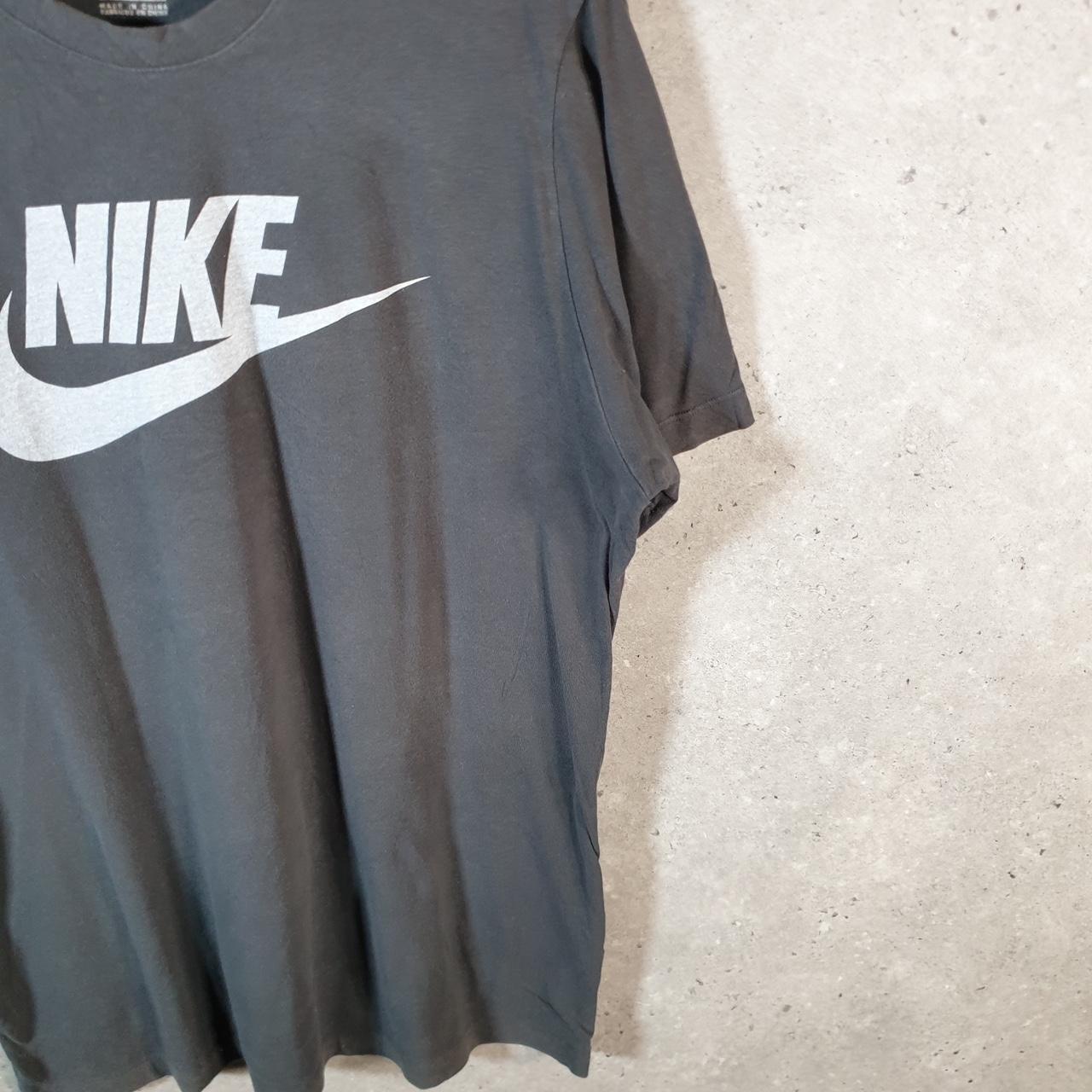 Vintage Nike Spellout T Shirt Men’s Medium Grey Logo Swoosh Athletic