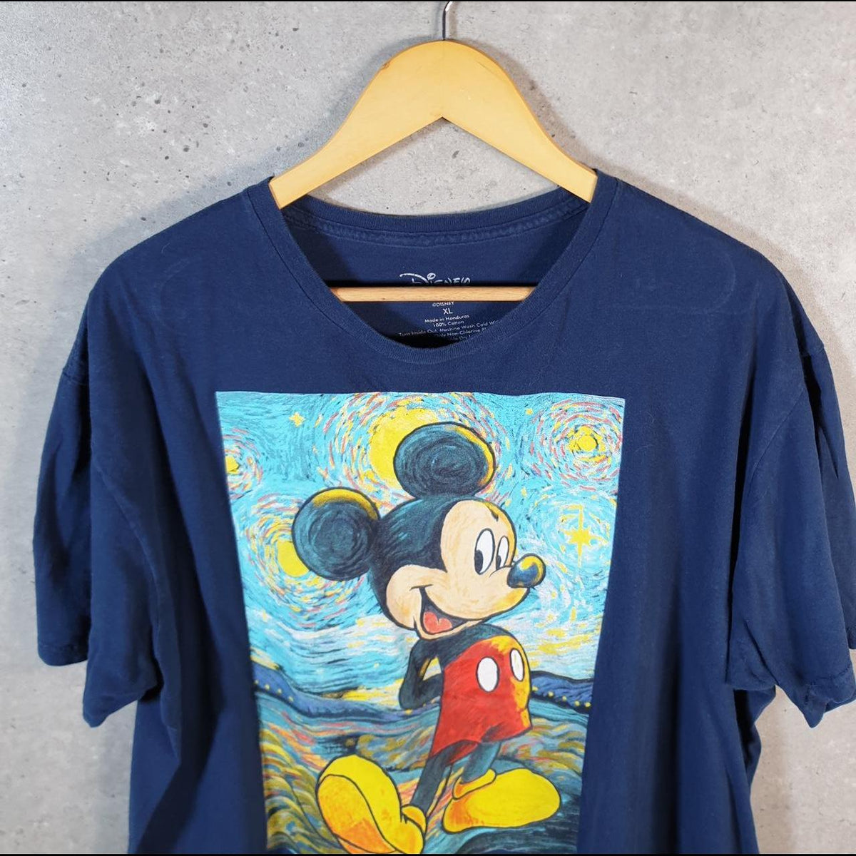 Vintage Disney Land Mickey Mouse T Shirt Shirt Men’s  XL Blue Graphic Cartoon C9954