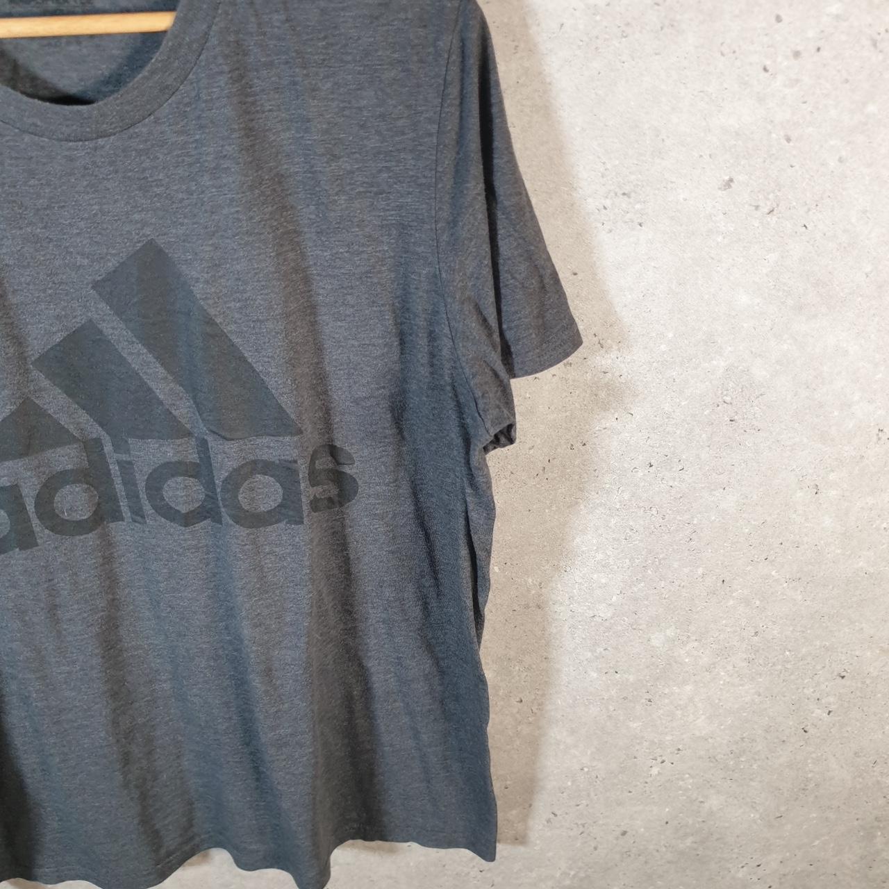 Vintage Adidas Amplifier T Shirt Men’s Large Grey Three Stripes Logo Athletic
