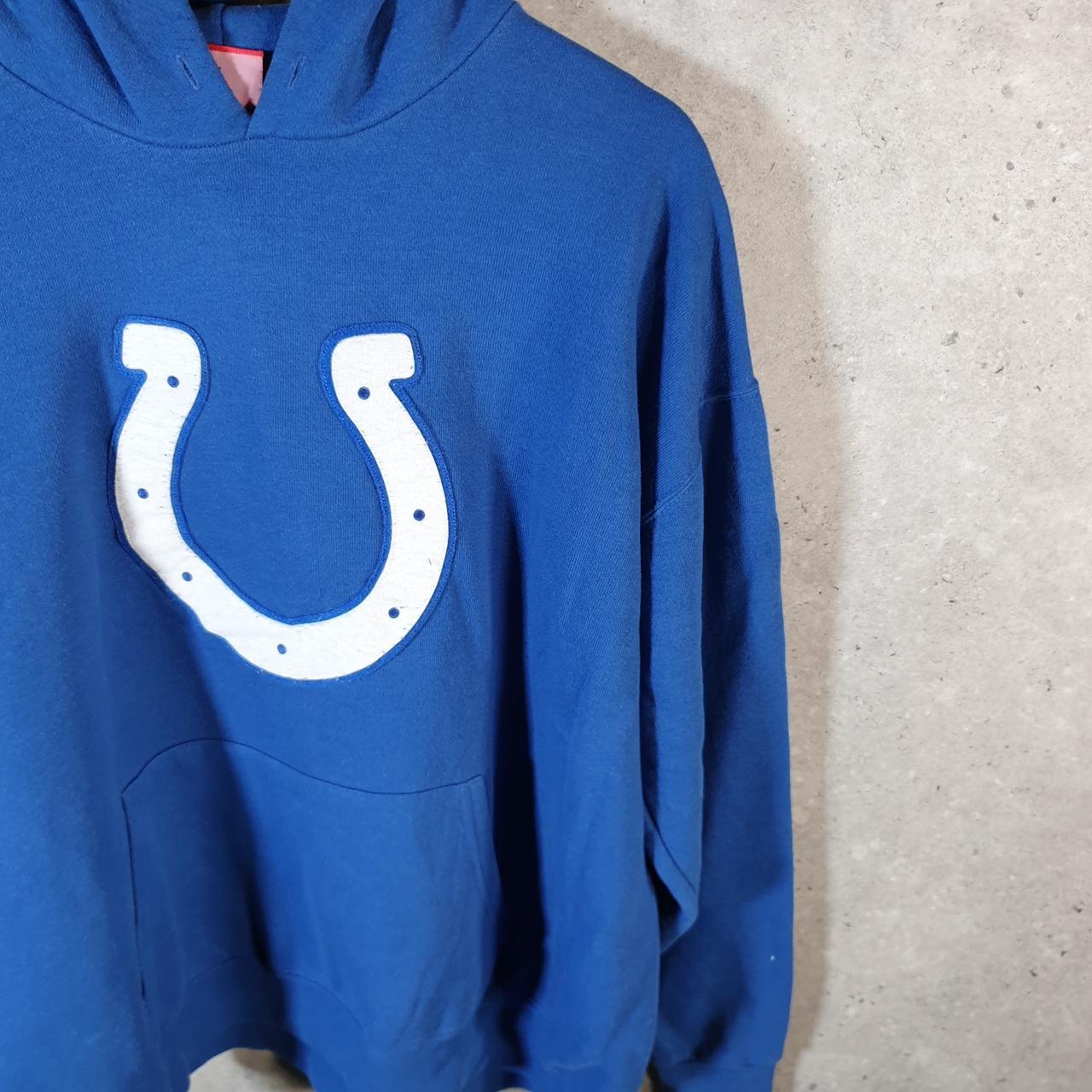 Vintage NFL Indianapolis Colts Hoodie Mens XL Blue Pullover USA Pro Sport