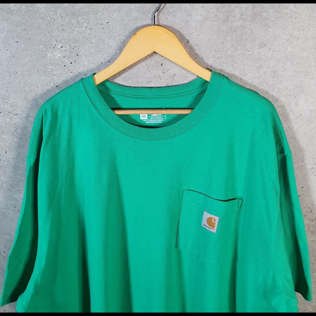 Vintage Carhartt Pocket T Shirt Men’s 2XL Blue Workwear Chore Utility Loose Fit C9230