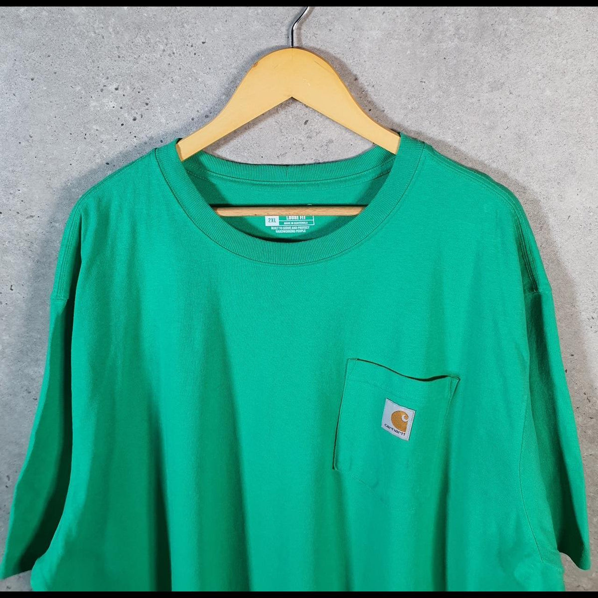 Vintage Carhartt Pocket T Shirt Men’s 2XL Blue Workwear Chore Utility Loose Fit C9230
