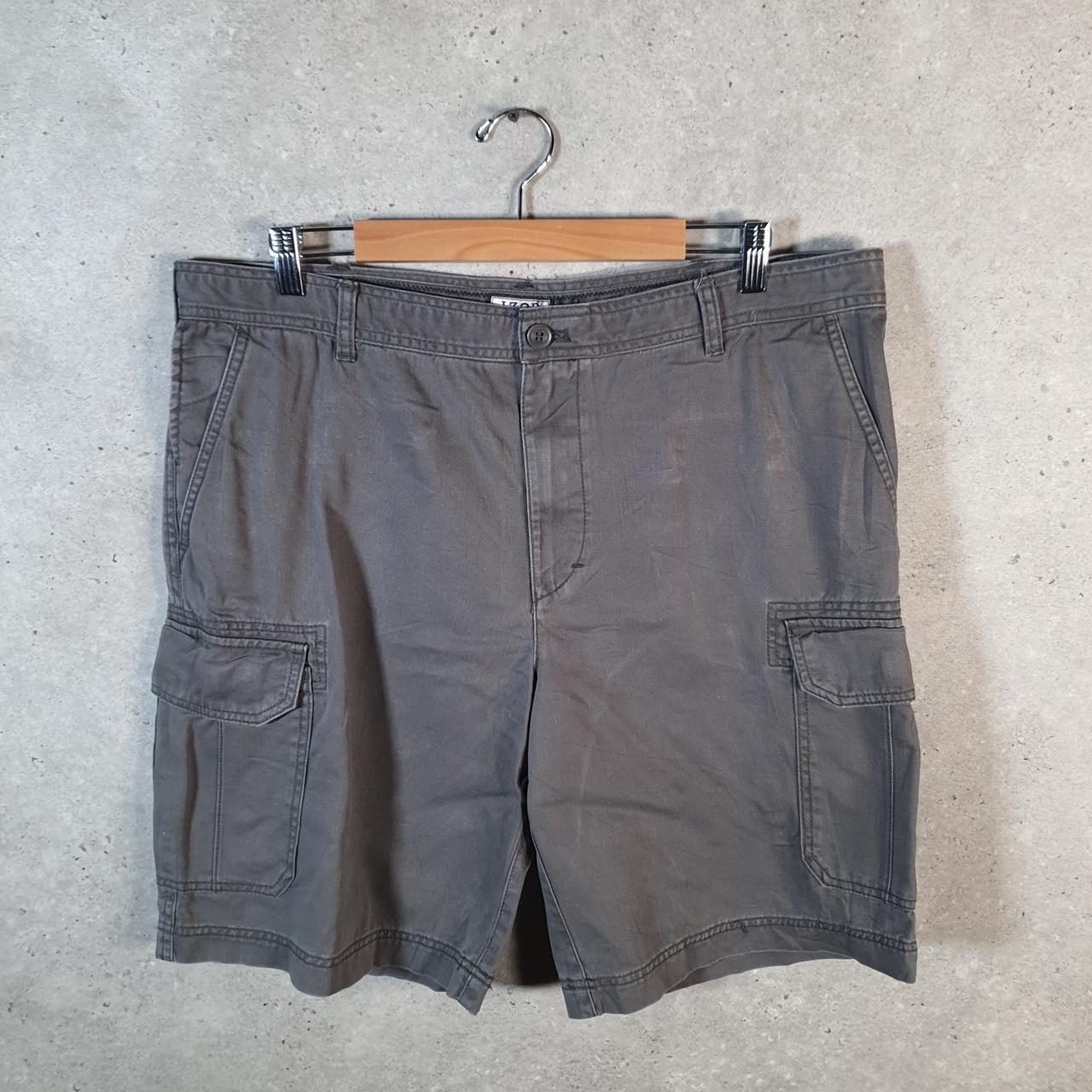 Vintage Izod Golf Chino Shorts Jorts Cargo Men’s W38 Grey Baggy Cotton