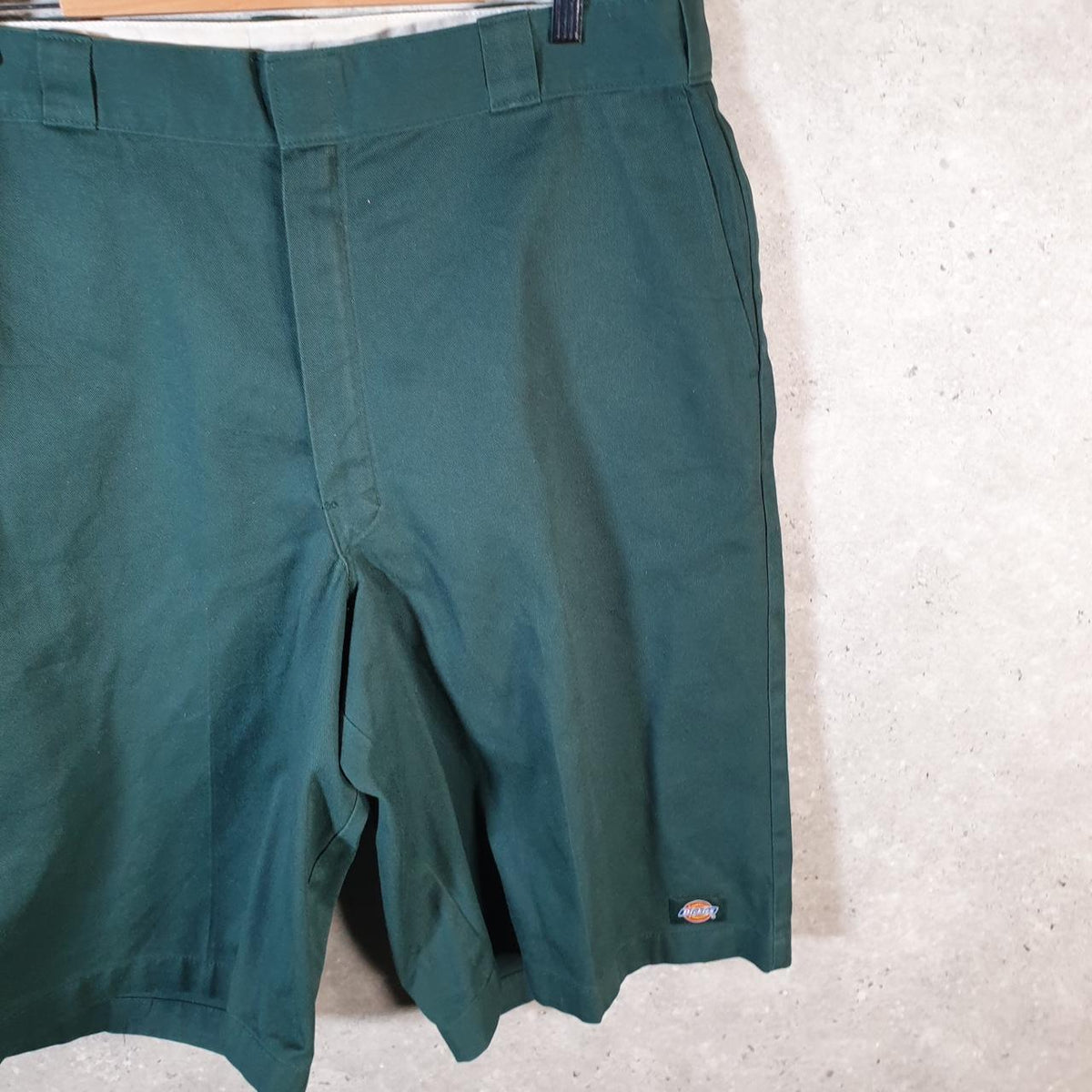 Vintage Dickies Flex Baggy Chino Shorts Jorts Cargo Mens W40 Green Relaxed Fit