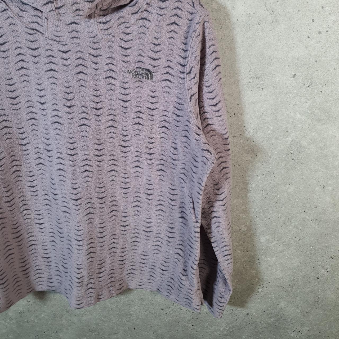 Vintage The North Face TNF Teddy Fleece Sweatshirt  Womens Large Violet Pullover Logo