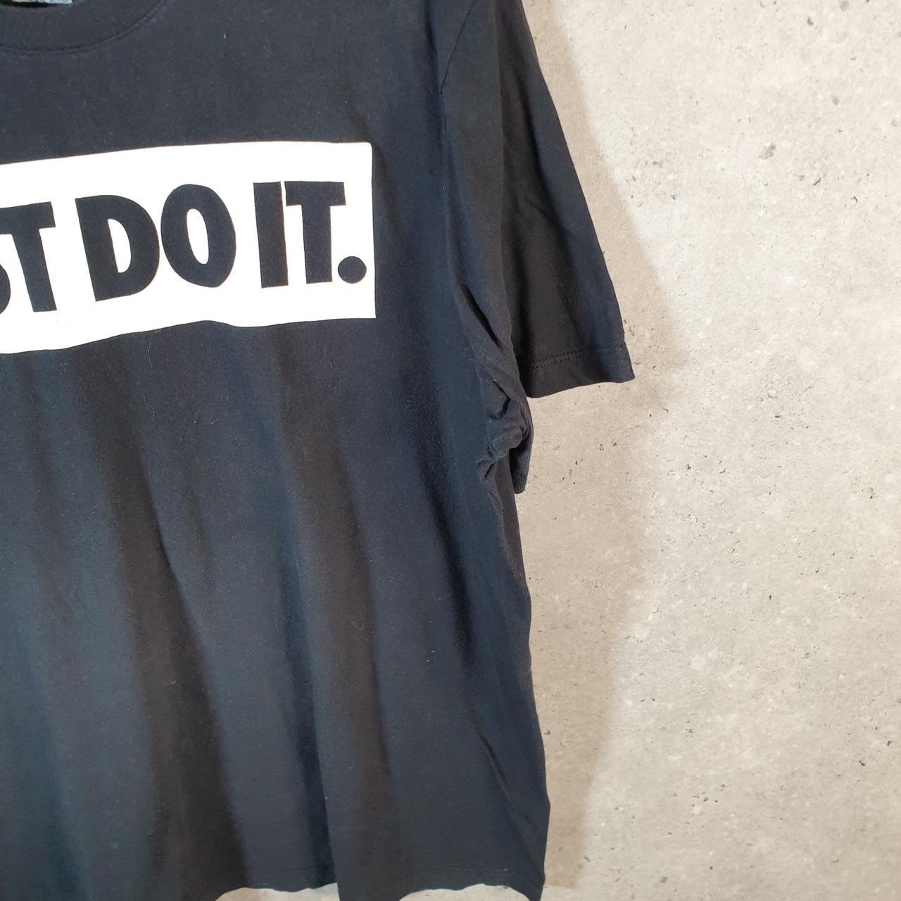 Vintage Nike Spellout Just Do It T Shirt Men’s Large Black Logo Swoosh Athletic