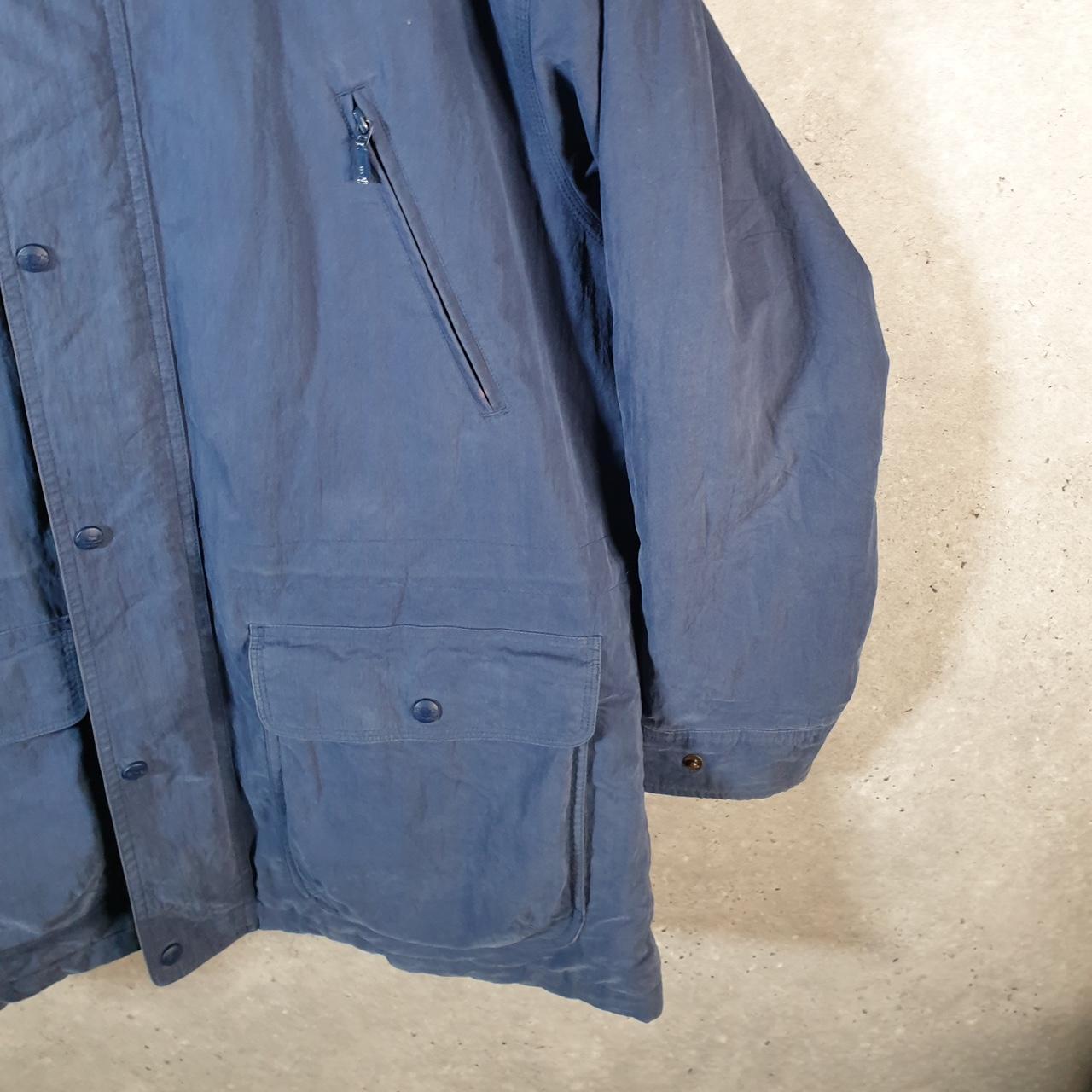 Vintage L.L. Bean Outdoors Thinsulate Nylon Jacket Mens Large Blue Full Zip Waterproof
