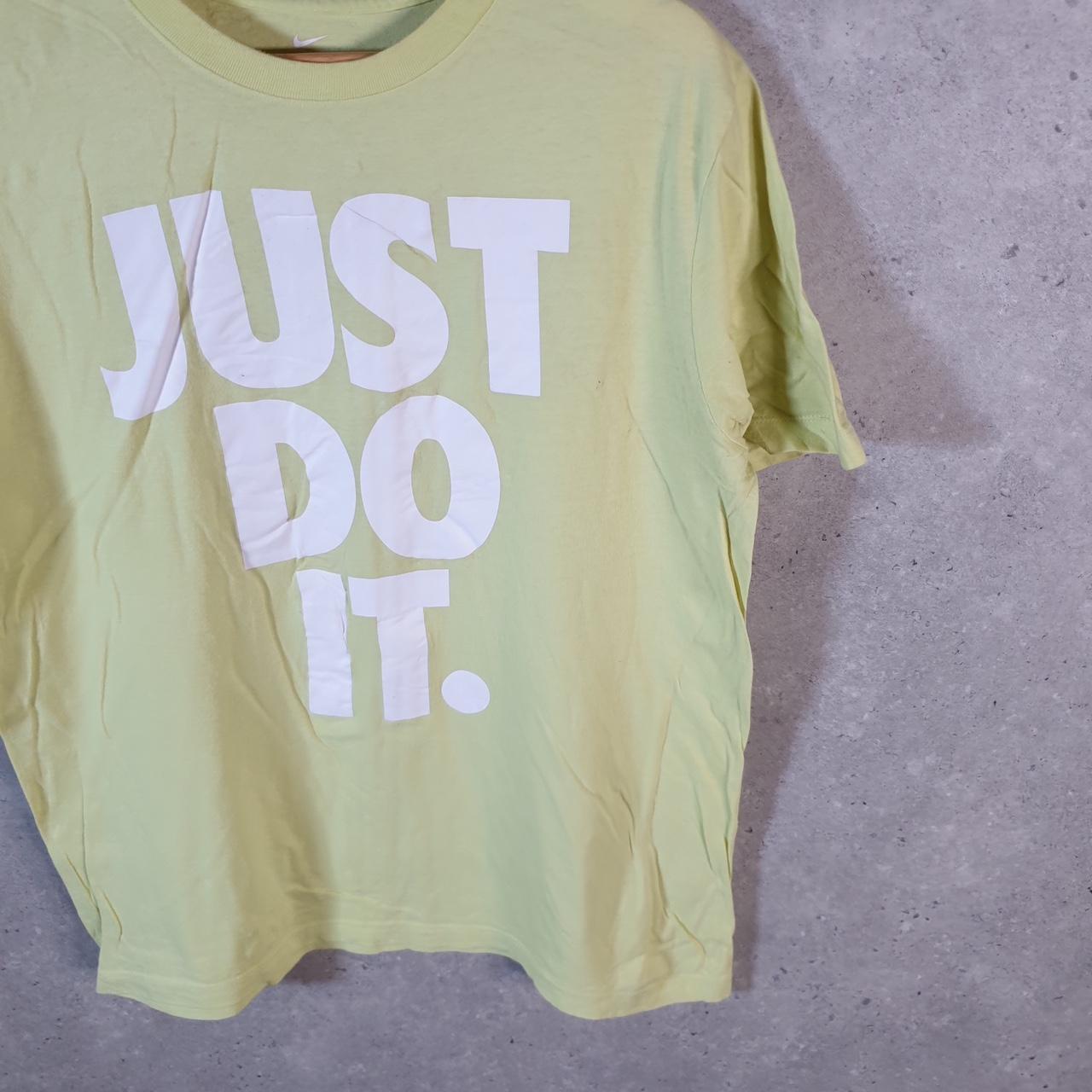 Vintage Nike Just Do It T Shirt Men’s Medium Green Logo Swoosh Athletic