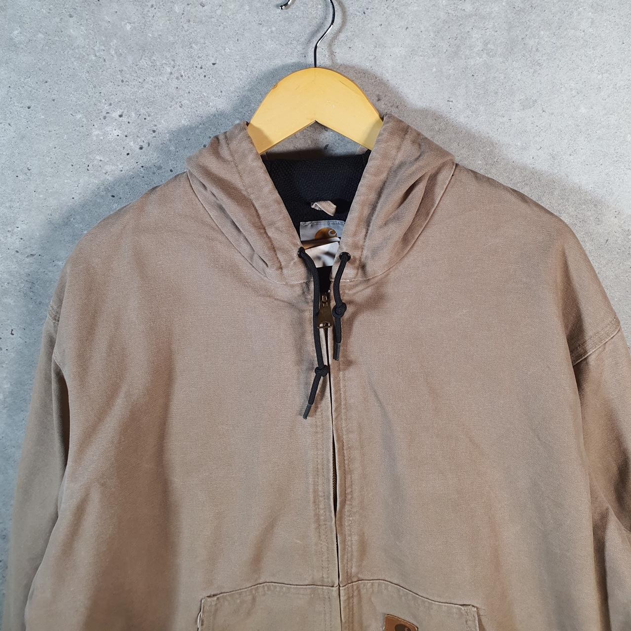 Vintage Carhartt Active Hooded Jacket Men’s XL Brown J25 SDL Workwear Canvas USA G2115