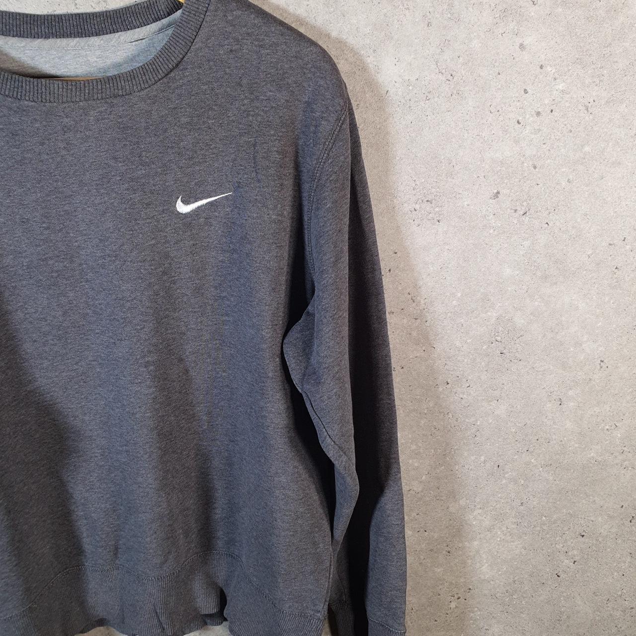 Vintage Nike Club Sweatshirt Men’s Medium Grey Swoosh Y2K Pullover Logo